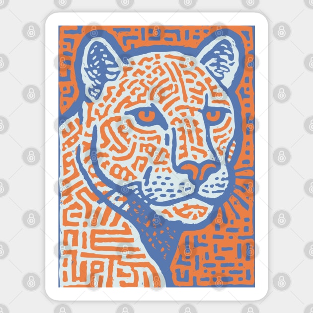 Jaguar Spirit | Mesoamerican God Inspired Sticker by TuncGK